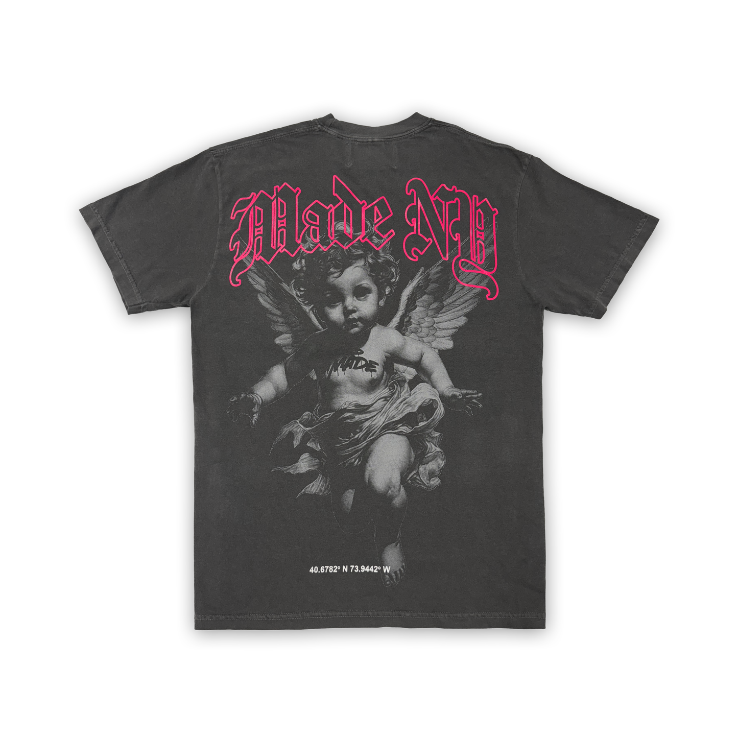 GRAFFITI ANGEL TEE (WASHED BLACK) POCKET TEE
