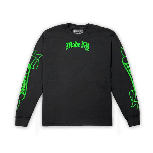 SCROLL LONGSLEEVE (BLK/SLIME GREEN)