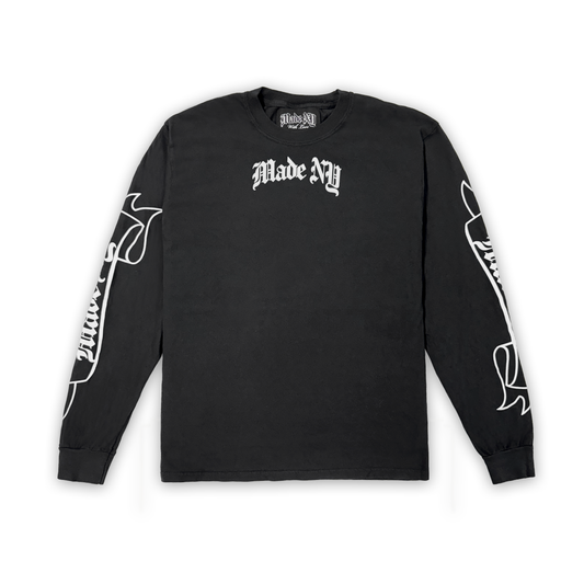 SCROLL LONGSLEEVE (BLK/WHITE)