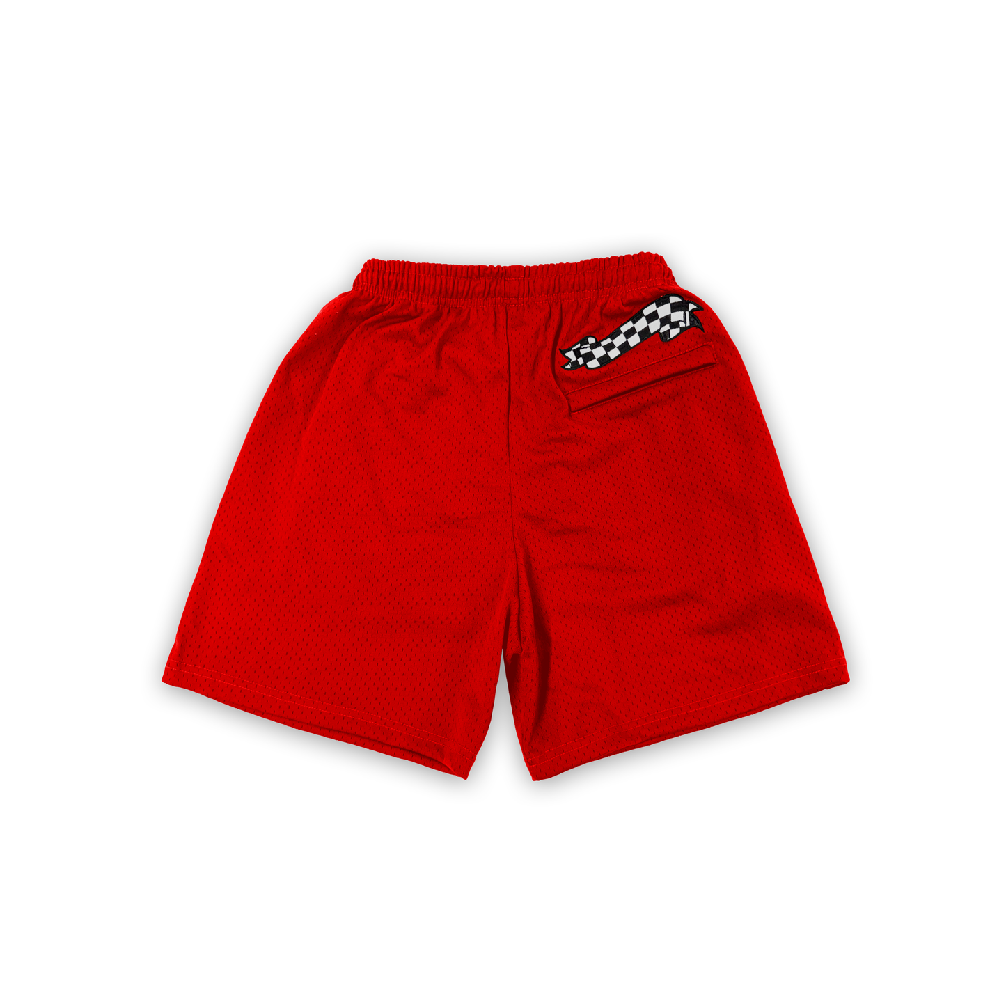 NY TIMES MESH SHORTS (RED/BLK)