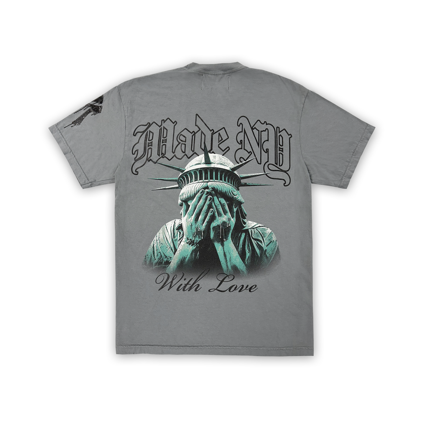 LADY LIBERTY POCKET TEE (WASHED GREY)